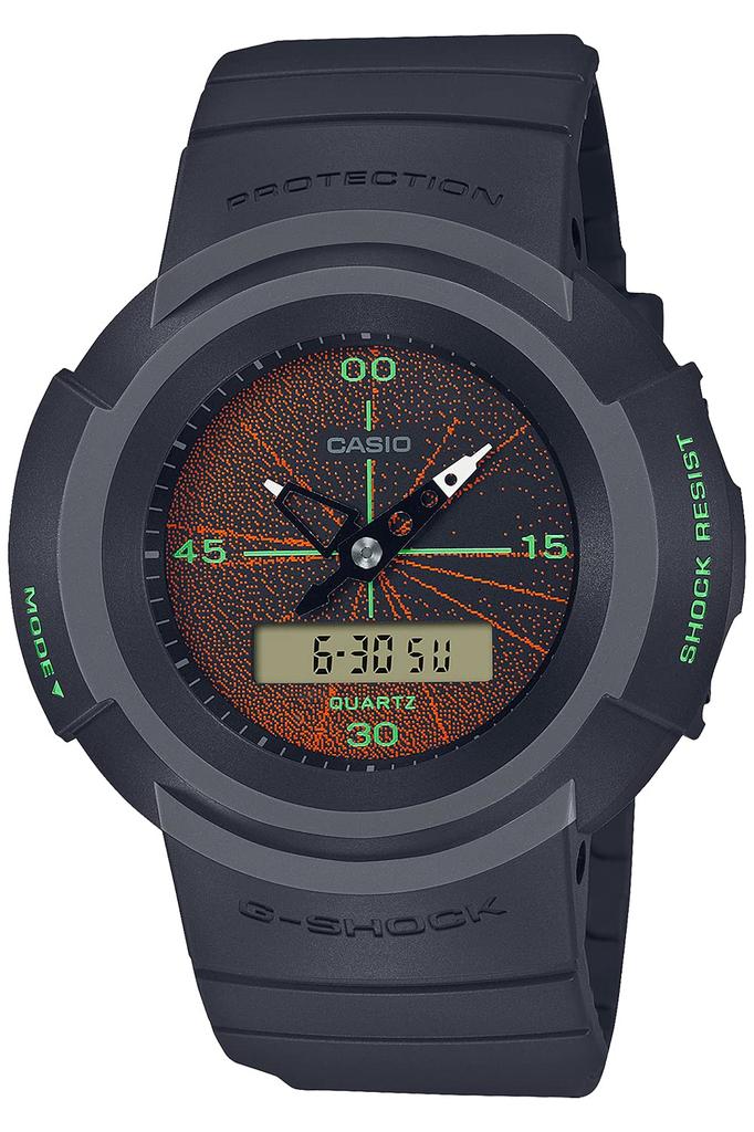 Casio YOSHIROTTEN MUSIC NIGHT Black G-Shock Watch, Design, TOKYO, AW-500MNT-1AJR, Men's,