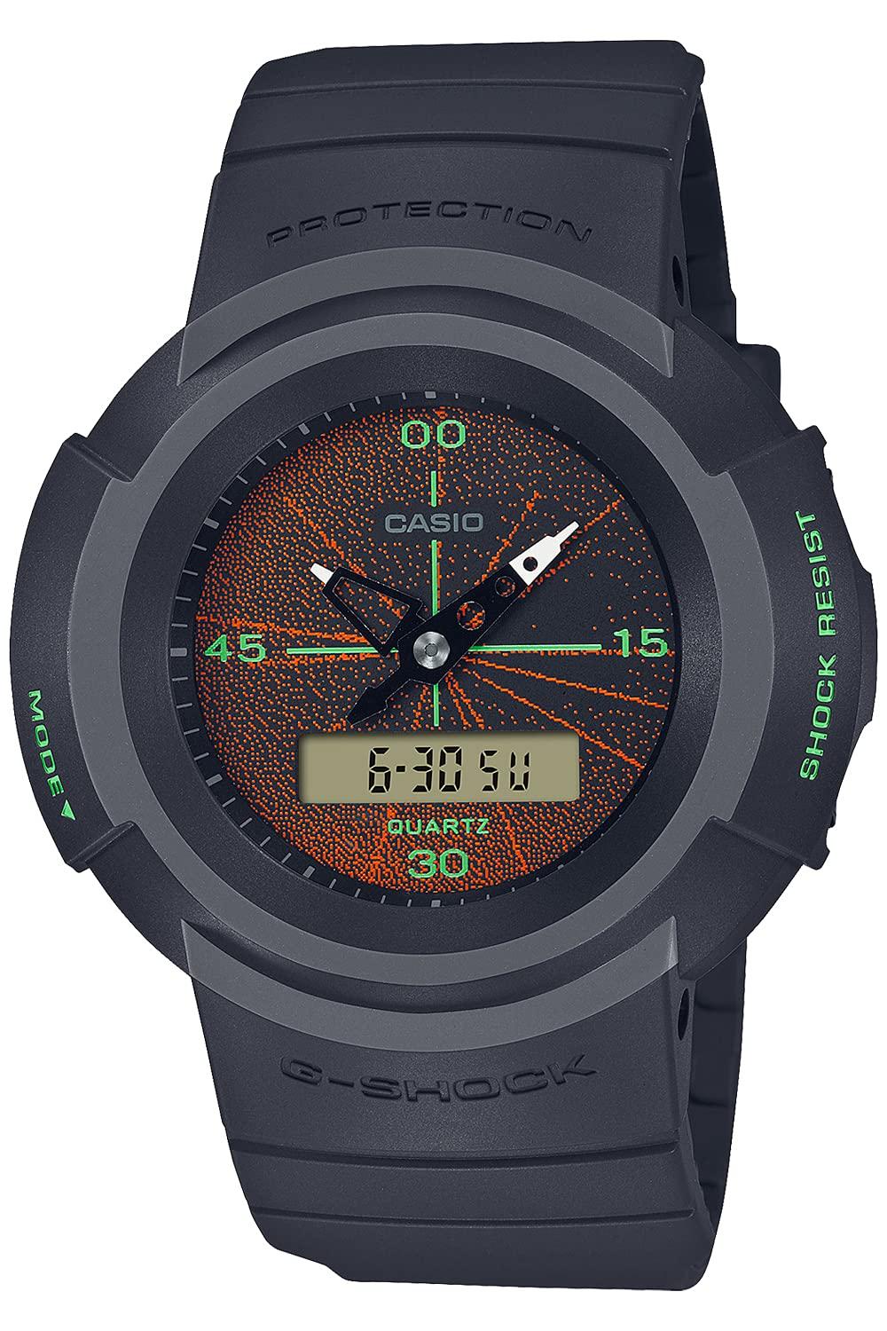 

Casio Watch with YOSHIROTTEN MUSIC NIGHT TOKYO Black G-Shock Design, AW-500MNT-1AJR, Men s,