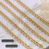 European & American Hip Hop Retro Bracelet & Necklace Set: 18K Gold Titanium Steel Chain, Stainless Steel, Personalized Design