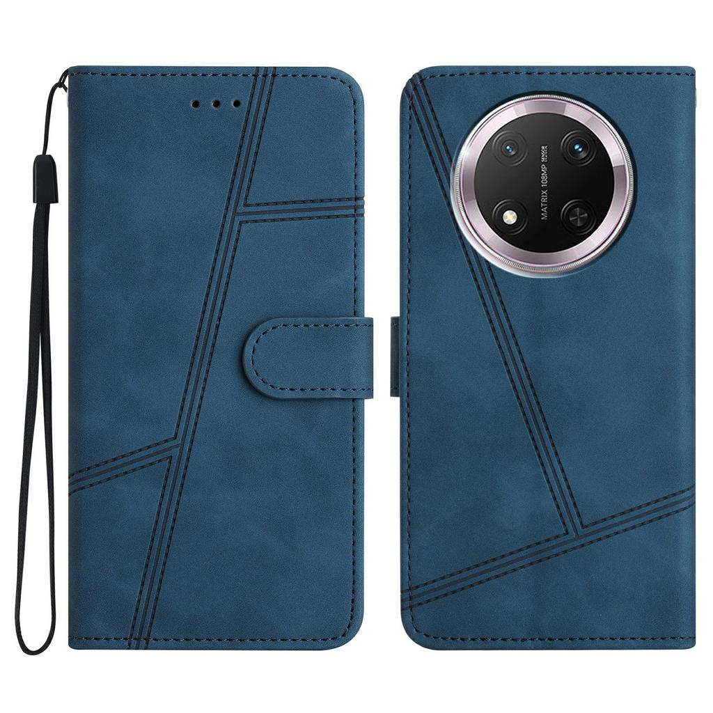 Phone Case For Honor X9c 5G/Magic7 Lite 5G/X60 Pro 5G Flip Leather Retro Cover Lines Imprinted