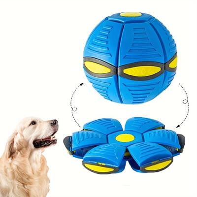 Flying Saucer Bounce Ball Pet Toy Flying Saucer Ball for Dogs Bouncy Balls Durable Fun for Family Outdoor Activities and Exercise Perfect Gift for Dog