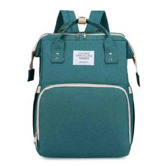 Portable Folding Mummy Bag: Lightweight, Large-Capacity Mother & Baby Backpack with Multi-purpose Bed Feature.