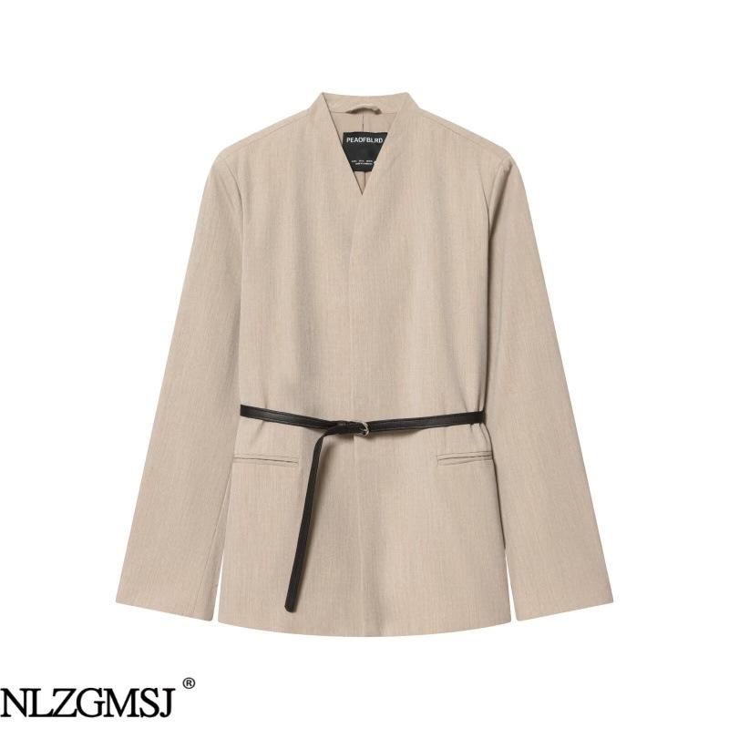 2026 Spring Collection: European & American Versatile Belted Casual Suit