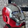 Iron Man MK5 Tragbarer Helm (Kopfumfang bis 55 cm) — Ein Visier, das Sprach-, Fern- und Touch-Steuerung unterstützt, ausgestattet mit LED-Leuchten