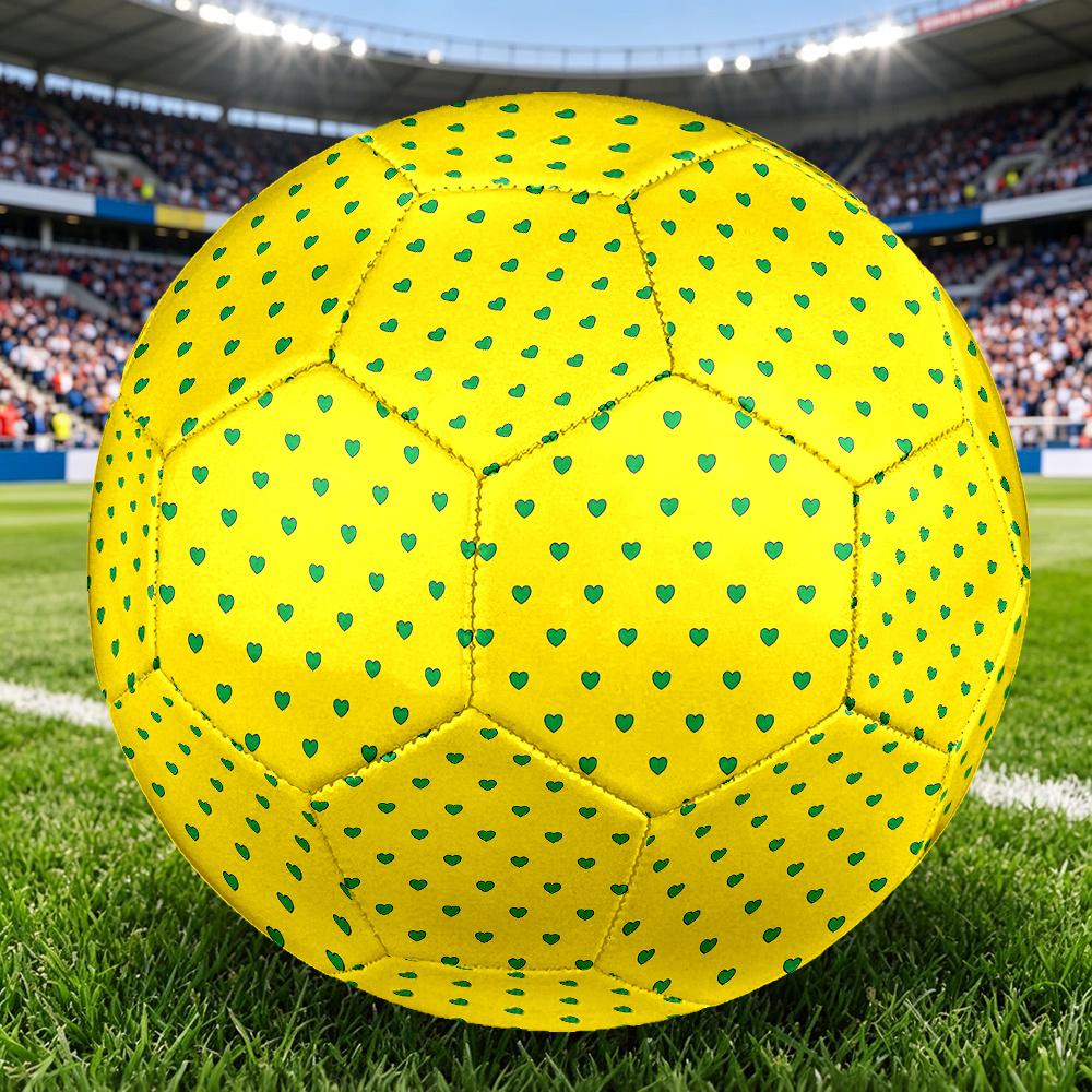 1PC Heart Background Soccer Ball Size 5 Football Machine Sewn Indoor/Outdoor Universal Football Surprise Collection N51