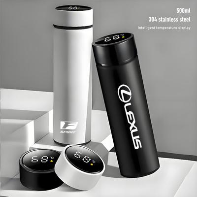 500ml termohrnek z nerezové oceli 304 s inteligentním displejem teploty pro FSPORT LBX NX RX 350h 450h ES UX 300e GS GX IS