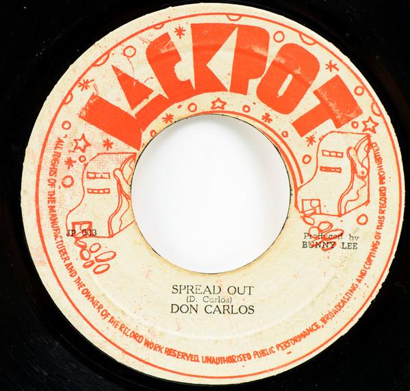 7inch Record DON CARLOS  Spread Out JP003 Jackpot Jamaica Reggae Ska  Dub Used