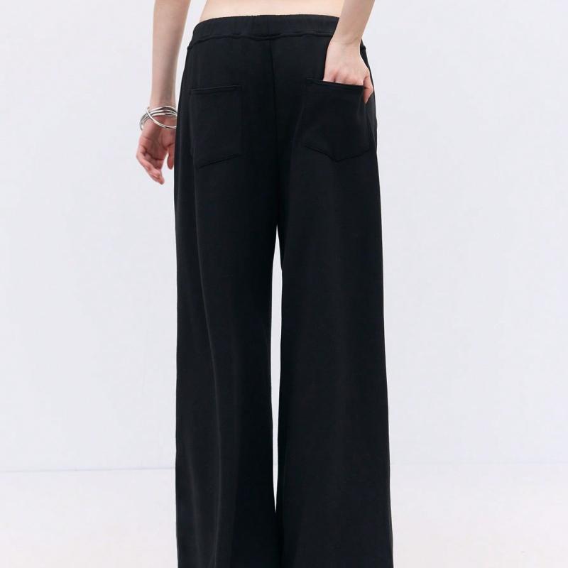 Y2K European and American trend iron ring nail bead loose straight leg wide leg pants