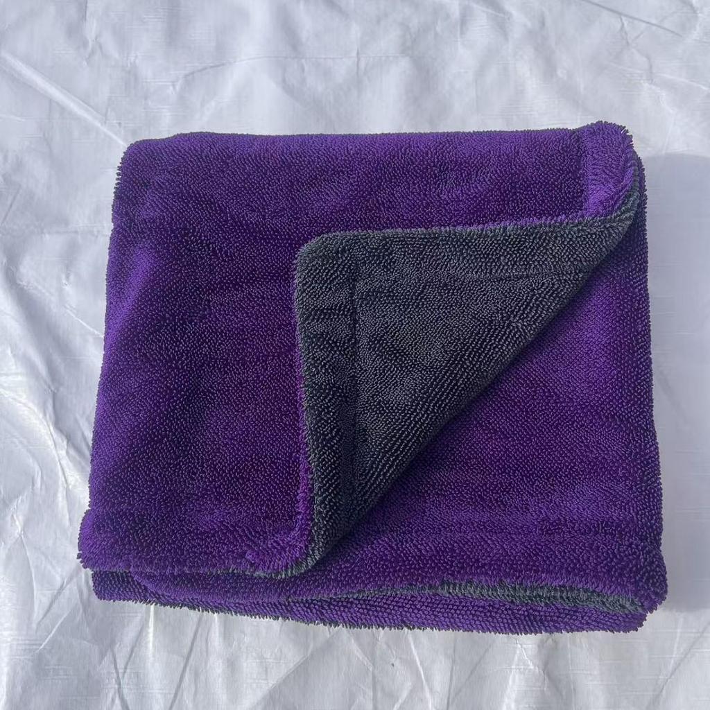 Dual-Layer Absorbent Car Wash Towel - Thick, Double-Sided Pigtail Design