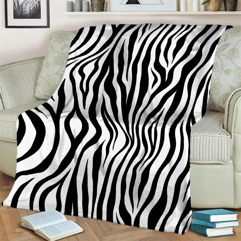 3D kolorowy wzór w paski zebry HD koc, miękki koc do rzucania dla domu sypialnia kanapa z funkcją spania piknik podróżna okładka biurowa koc dla dzieci