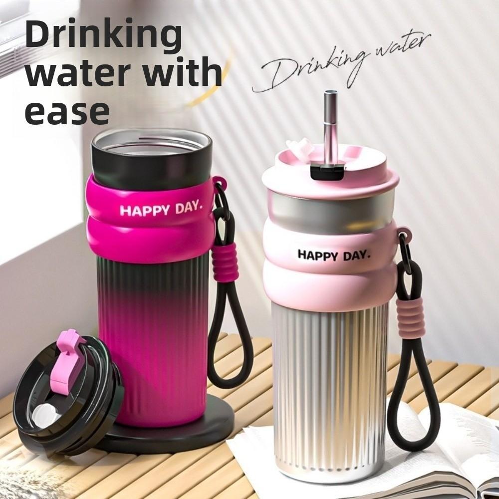 

Large Capacity Car Ice Preservation Flask 500ml Vacuum Flask Insulated Water Bottle Coffee Tea зелений