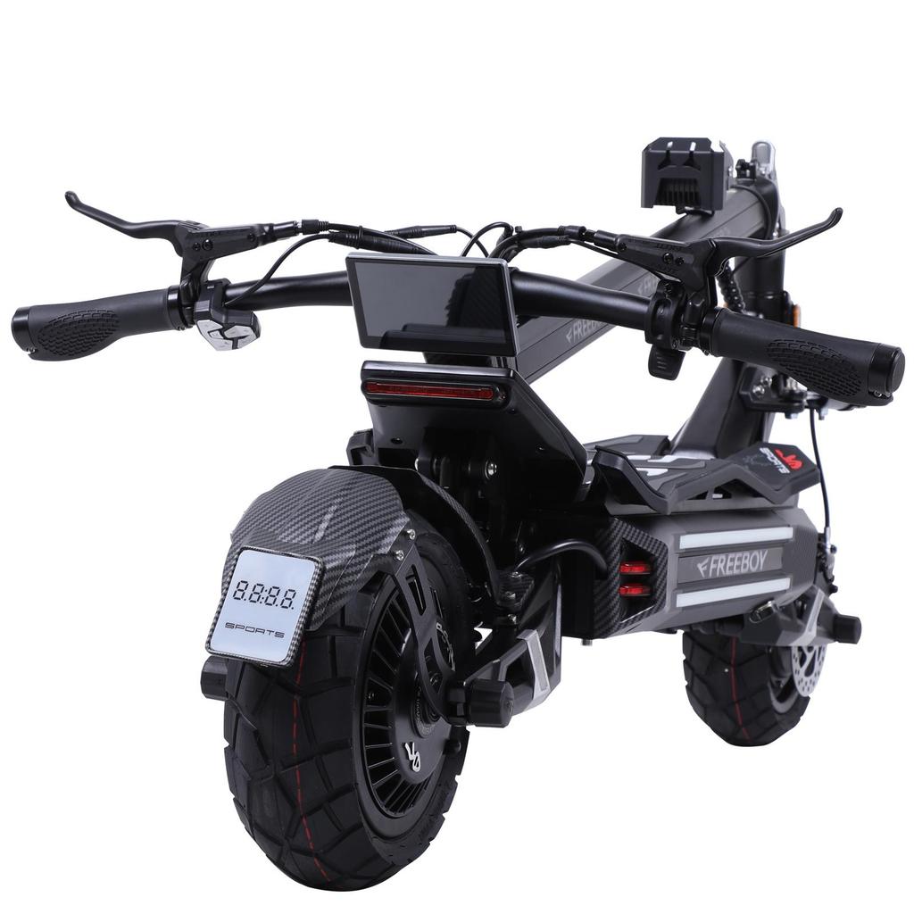Patinete Elétrico FREEBOY H16 60V 30Ah Bateria de Alta Capacidade 3000W Motor Potente Pneus Off-Road de 11 Polegadas E-Scooter Dobrável para Todos os Terrenos para Adultos