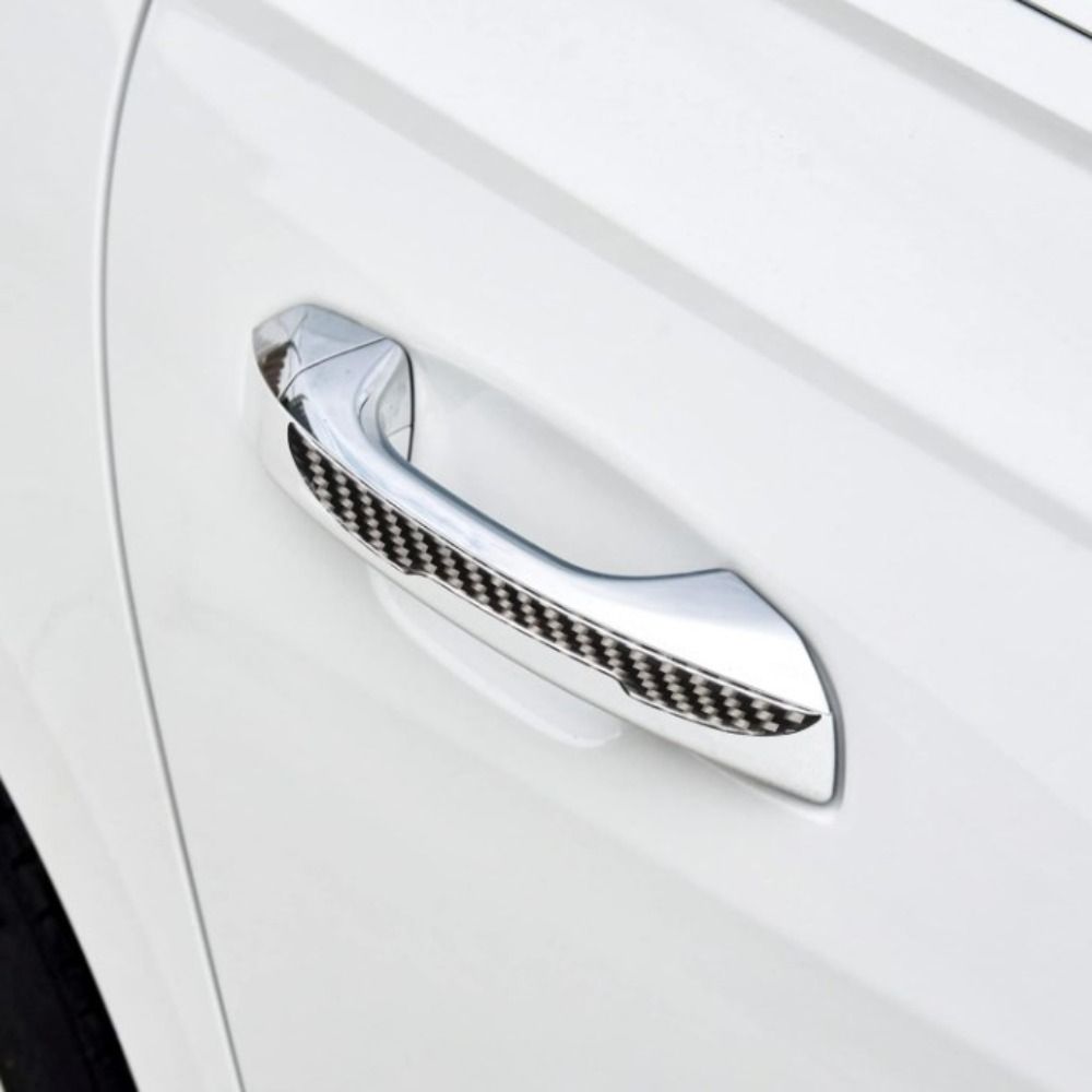4pcs Black Carbon Fiber Door Anti-Collision Strip 14.5*1.8cm Door Corner Protector  for All Cars