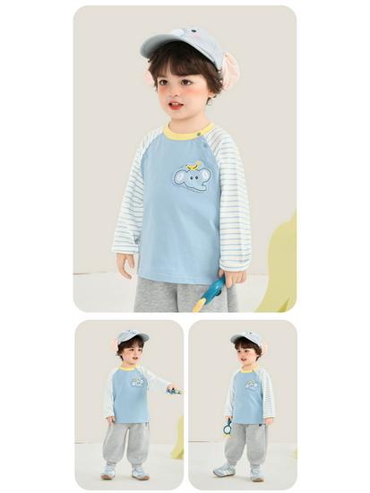 Kaka Panda Kids' Long-Sleeve T-Shirt - Spring Layer for Boys & Girls