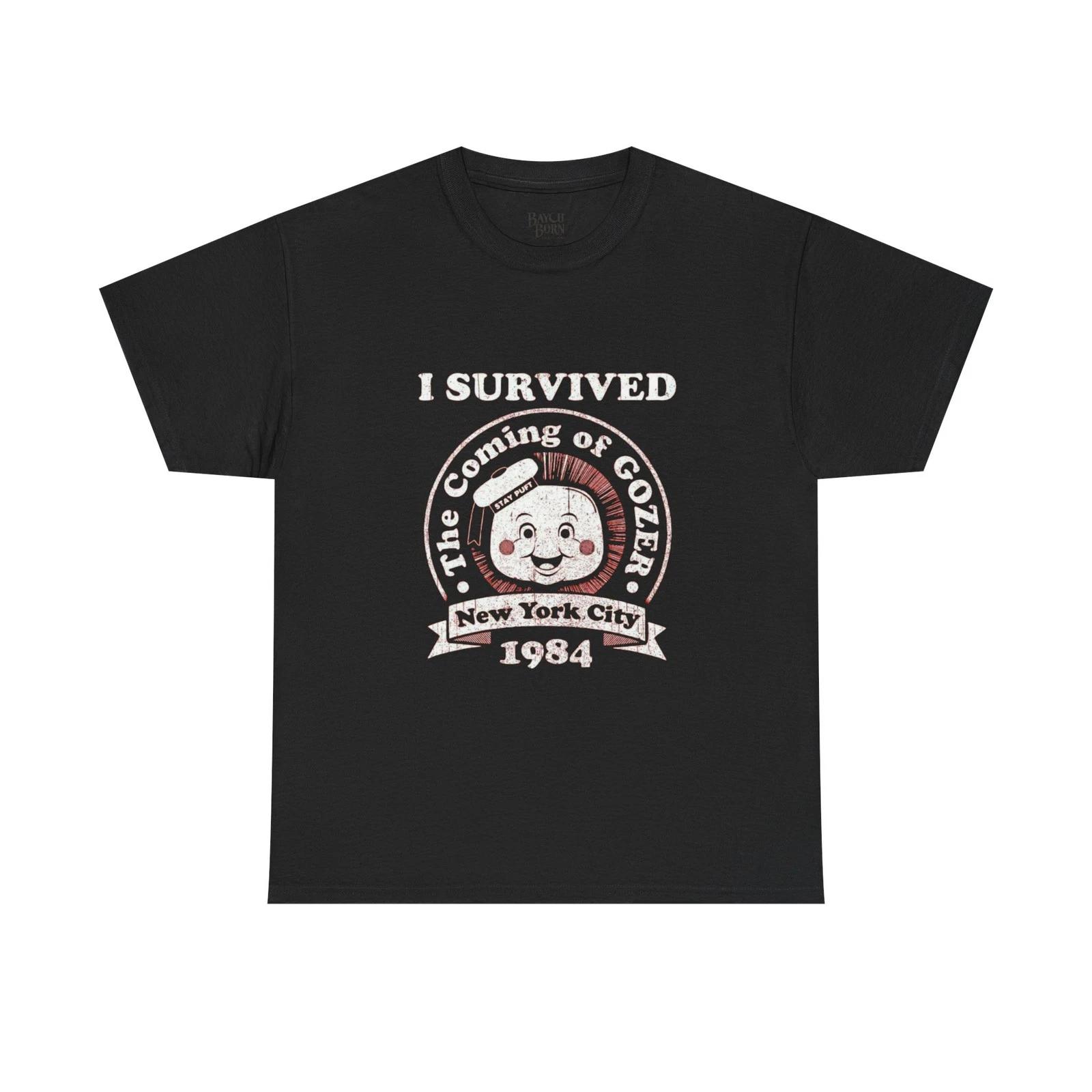 I Survived The Coming of Gozer 1984 T-Shirt | Ghostbusters New York City S