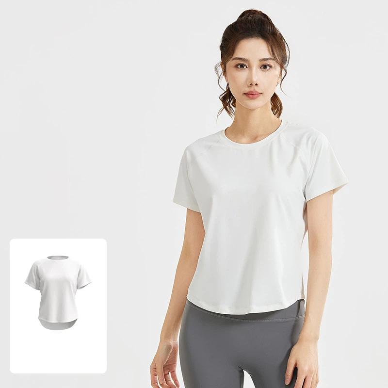 New summer loose mesh yoga short sleeved female breathable T shirt  running sports fitness top women