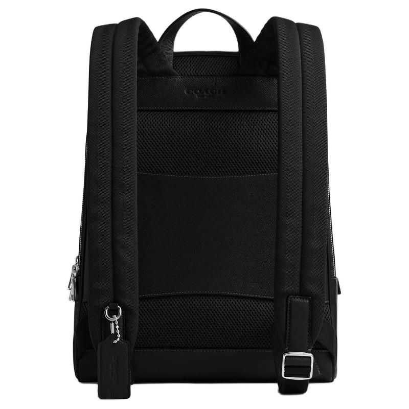 COACH Wade 29 Silver Hardware Design Leather Backpack Large Men's Black