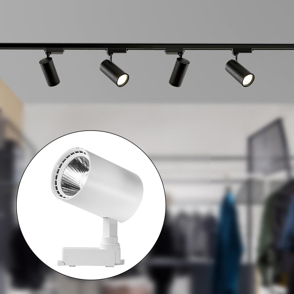 LED COB Track Lamp 0W Rotatable Adjustable Ceiling Rail Light for Clothing Store Shop