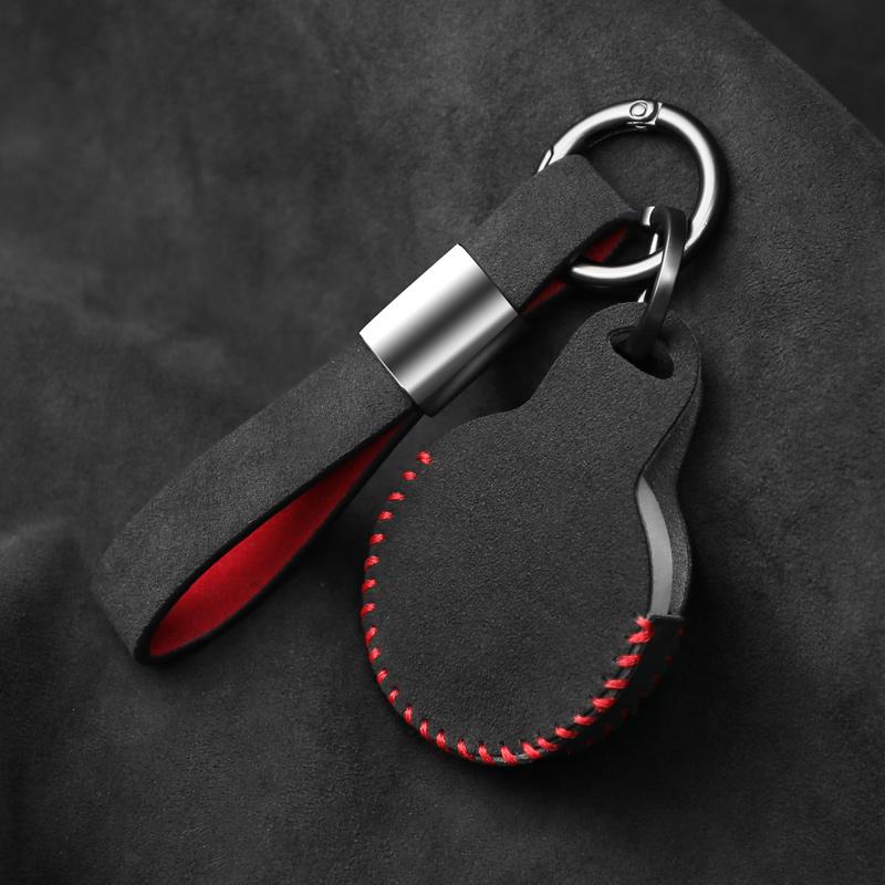 Suitable for BMW MINI Alcantara Suede Key Cover Cooper Countryman Hand-swen Key Case Buckle Car Accessories CVA2