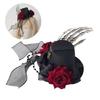 Top Hat Hair Clip Flower Ribbon Hairpin Punk Halloween Bunches Hair Clip
