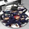 1pc Anime Cartoon Design Round Carpet  Office Chair Mat, NonSlip Rug for Home Decor