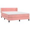 3127618 vidaXL Divan Bed with Mattress Pink 140x200 Cm Velvet