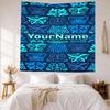 Ethnic Tribal Patterns Custom Your Name Wall Decor Tapestry Art For Pet Memorial Birthdaywedding Party Backdrop Family Gift