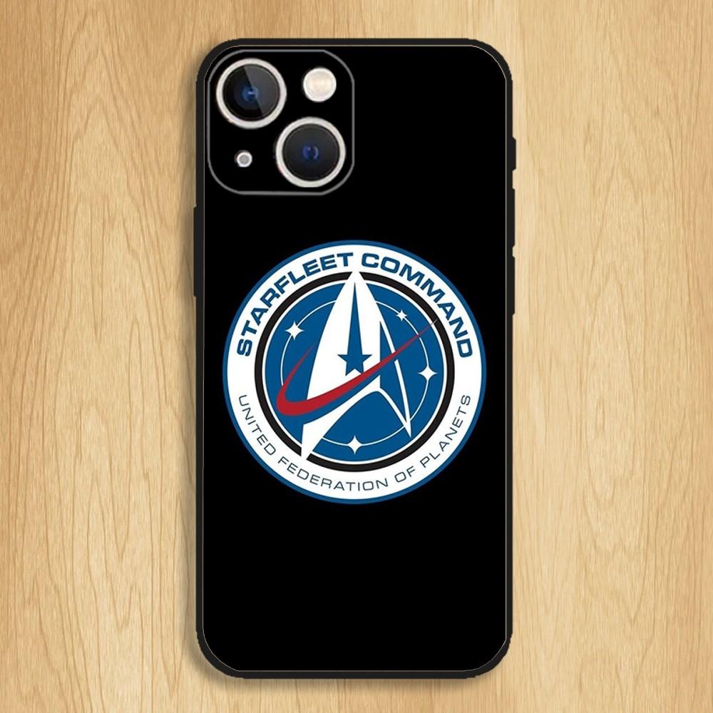 Star T-Trek Movie Logo Phone Case For iPhone15,14,13,12,11,Pro,Max,Plus,Mini,X,XS,XR,8,7,6,S,Plus,SE Soft Black Case