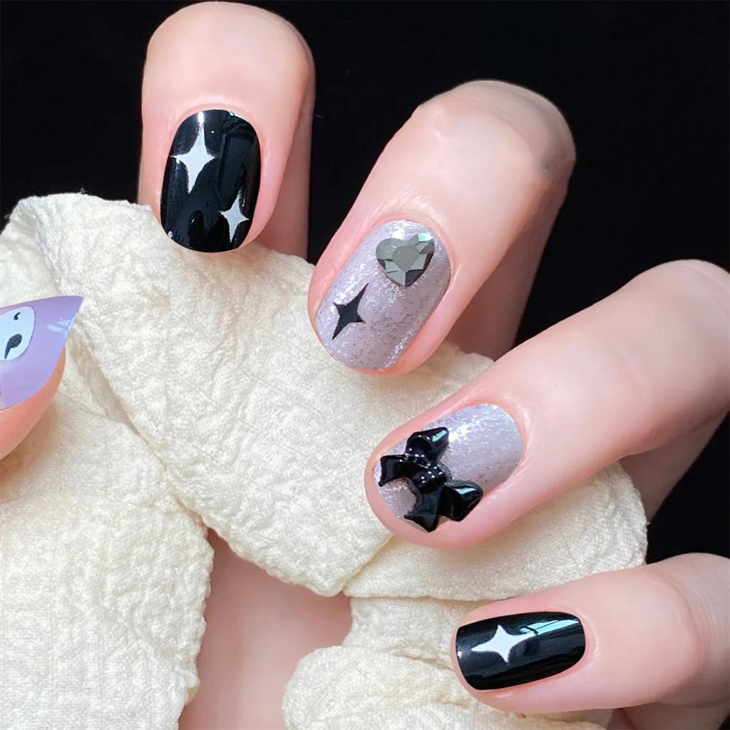 Wear Nail Art Nail Film Sweet Fairy Nail Film Cute Girl Pure Desire Blush Nail Ice Through New Fake Nails