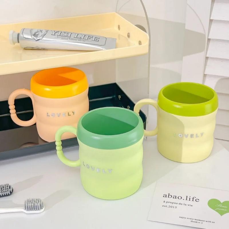 

Thickened Washbasin Cup Bamboo Joint Toothbrush Cup Anti-drop and Durable Tooth Cylinder Light grey