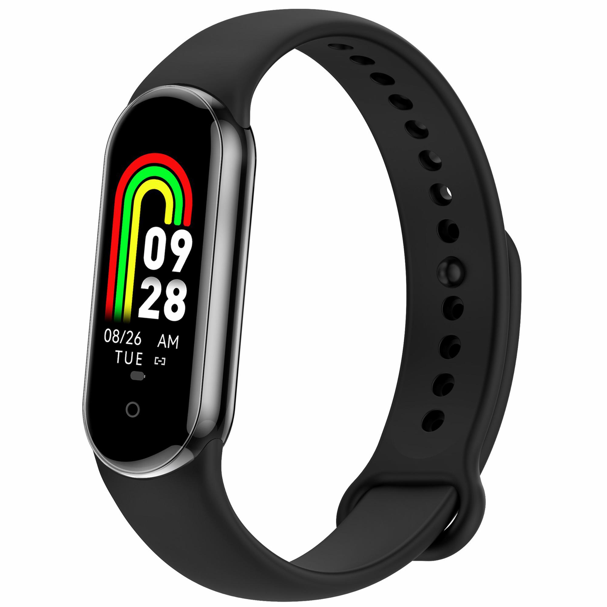 

M8 0,96-дюймовий сенсорний екран Розумний фітнес-браслет Водонепроникний Моніторинг сну та серцевого ритму Розумний браслет Black