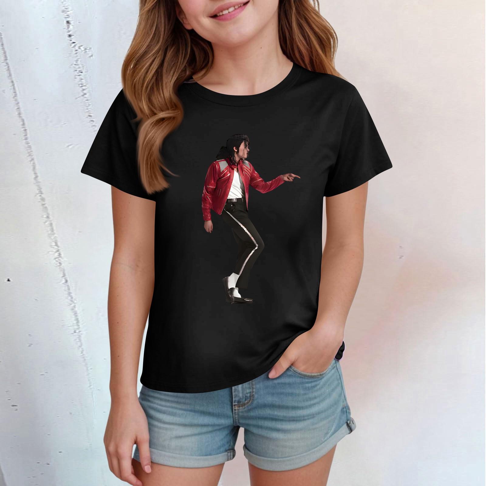 

Kids Short Sleeve T Shirt Casual Crew Neck Graphic Tee Boys Girls Comfortable Lightweight Summer Top 140 чёрный