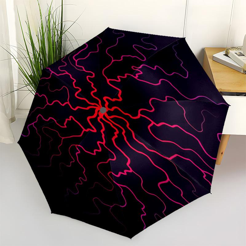 

1pc Neon River Network Umbrella with Plastic Handle,Suitable for All Seasons Home Travel Outdoor UmbrellaB1918