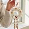 Holiday Gift Box Fillers Fluffy Christmas Hanging Ornaments, Small Wreath/Tree Plush Doll Pendant, Winter Xmas Toys for Windows Tree Decoration