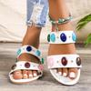 Women's Slippers 2024 Summer Soft Soled Flat Sandals for Outdoor Leisure and Comfort, Open Toed Women's Slippers Sandals