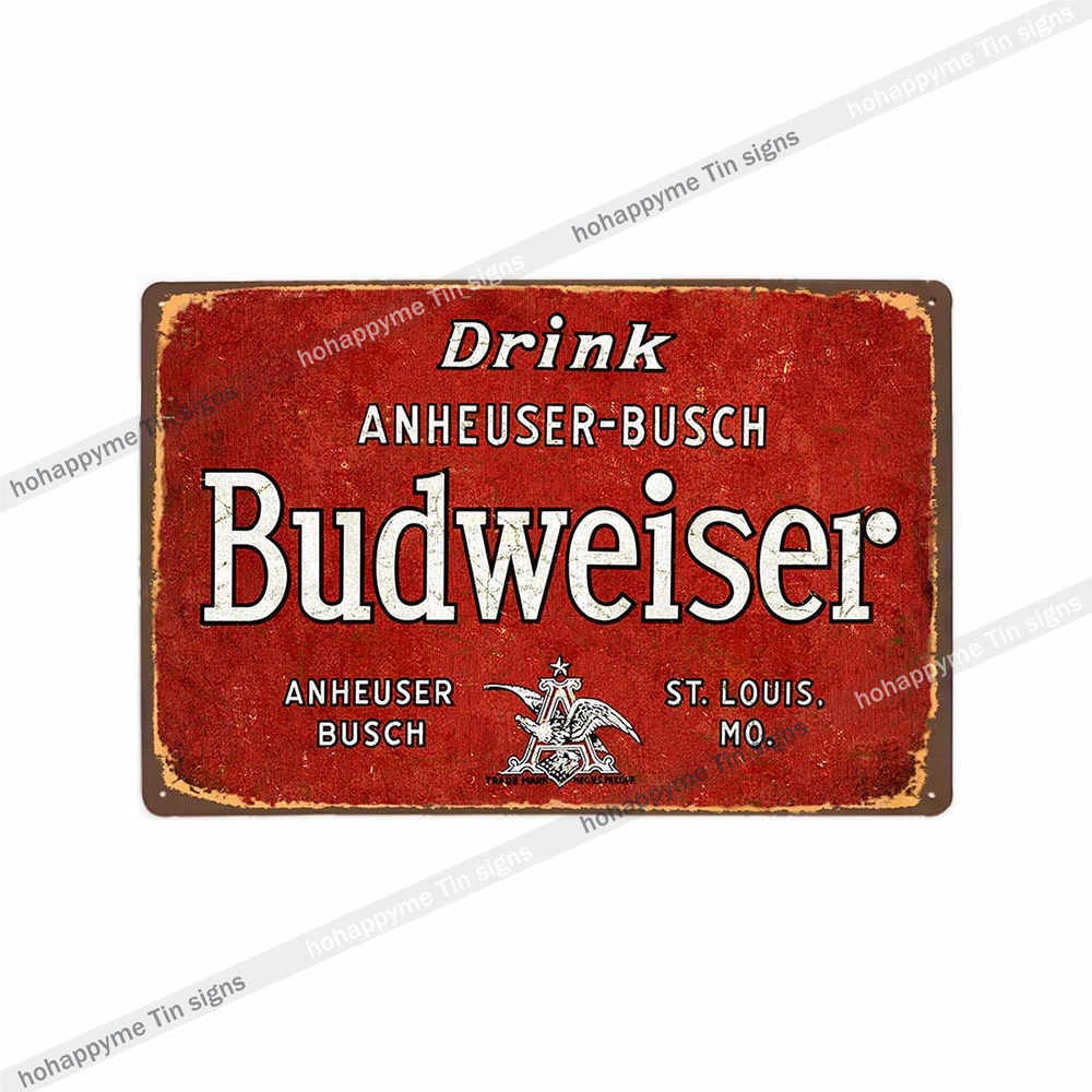 Beer Metal Poster Signs Alcohol Vintage Decoration Plates For Wall Bar Pub Club  Kitchen Bedroom Retro Plaque Home Decor 20x30cm