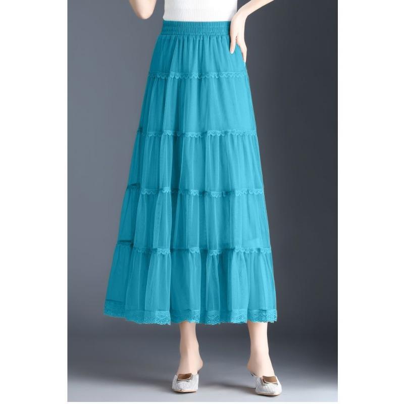 Graceful and Enchanting Flowy Maxi Skirt with Tiered Ruffles and Floral Prints