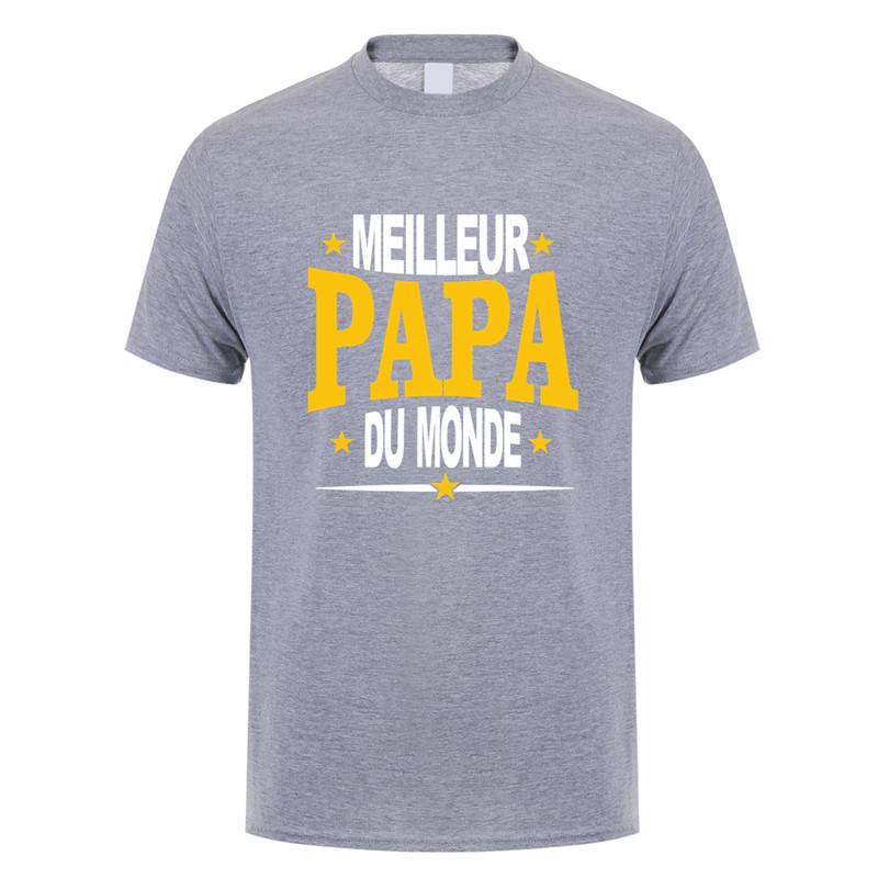Best Dad In the World T-Shirt Short Sleeve Unisexs French Father Dad T-shirt Papa T-shirt Oz405