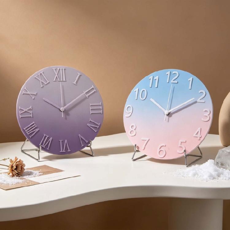 Big Arabic Number Silicone Clock Molds For Handmade Wall/Desk Clock And Gypsum Decoration Epoxy Resin Craft Project