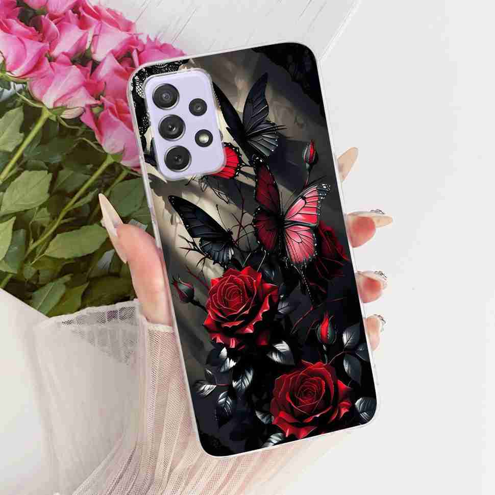 Für Samsung A72 Hülle SM-A725F Fundas Weiches Silikon Luxuriöse Bemalte Abdeckung Hüllen Für Samsung Galaxy A72 Gehäuse Bumper