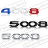 Metal Car Styling For New 2008 3008 4008 5008 Tricolor Blue White Red Sticker Front Hood Badge Rear Trunk Body Emblem