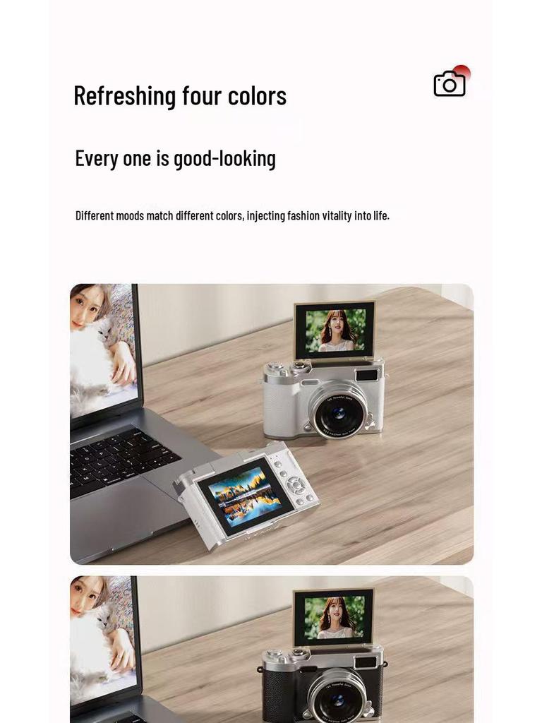 HD Digitale Klappkamera für Schüler - Retro-Stil, Einsteiger