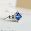 Huitan White/Green/Blue/Red/Multicolored Square CZ Wedding Rings for Women Zinc Alloy Color Luxury Engagement Rings Female Zircon