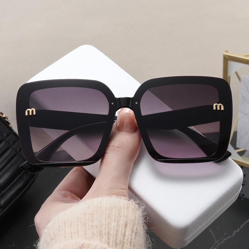 Protective Glasses New Large Square Sunglasses Women Fashion Minimalist Design Eyeglasses Outdoor Anti UV Sun Glasses  Female