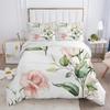 Set Biancheria da Letto Stampato Singolo Lato, Copripiumino Animali Piante Fiori Foglie Copri Piumino Cuscini Copriletti Comodi