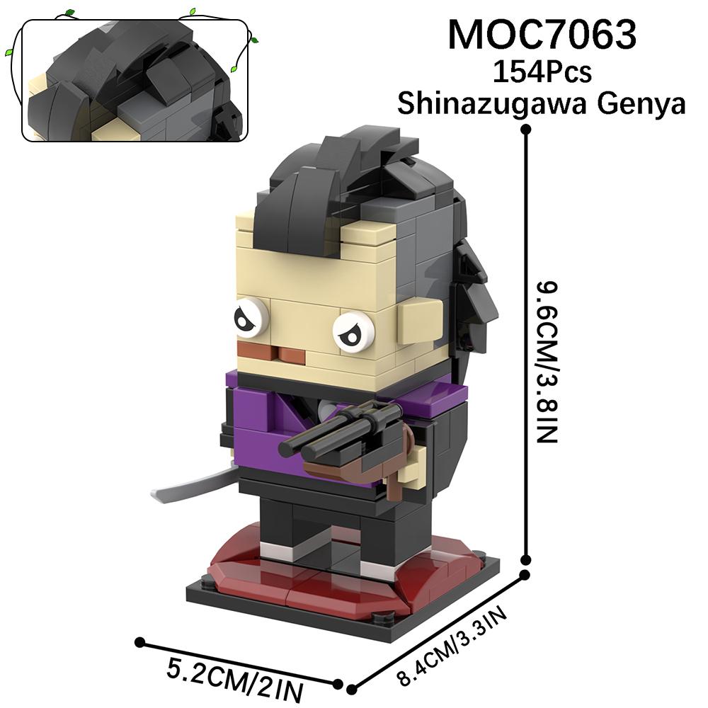 MOC Demon Bricks Anime Figure Slayer Head Tanjirou Mitsuri Inosuke Building Blocks Friends Gift Toys For Children Adult 3D Medol