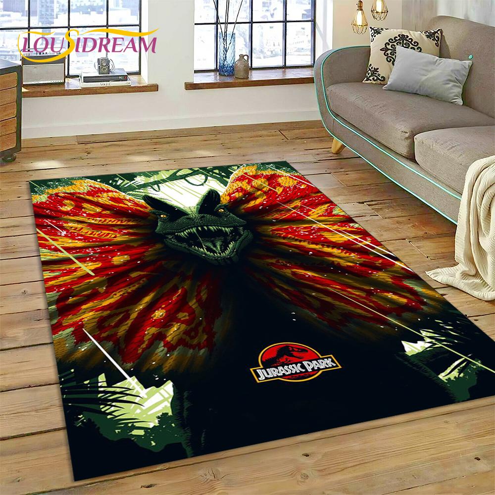 3D Cartoon Jurassic Park Dinosaur Dino Rug Carpet for Living Room Bedroom Decor,floor Mat Non-slip Decoration for Sofa Doormat