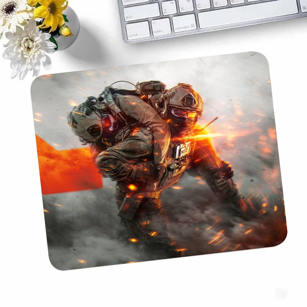 Game Battlefield 6 Mousepad Small LockEdge Mouse Pad For Gamers Computer Desk Pad Rectangular Anti-slip Rubber