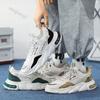 Men's Sports Casual Thick Sole Sneakers Comfortable Casual Shoes Wear-resistant Breathable Soft Sole Sports Shoes Tenis Hombres