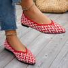 New Women's Pointed Toe Flat Shoes Solid Color Knitted Slip on Shoes Casual Breathable Ballet Flats Women Flat Shoes Loafers
